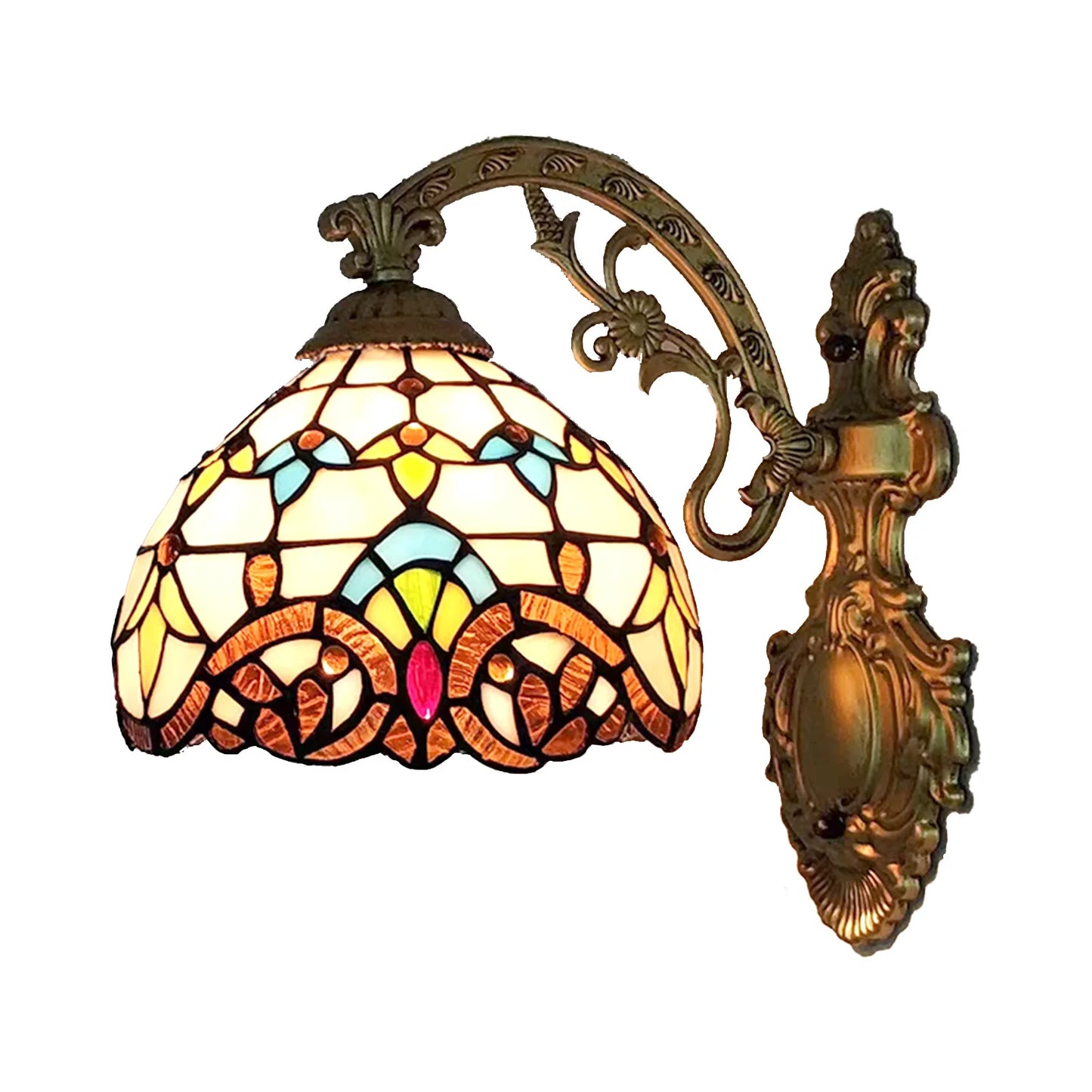 Margaux European Retro Stained Glass Wall Lamp