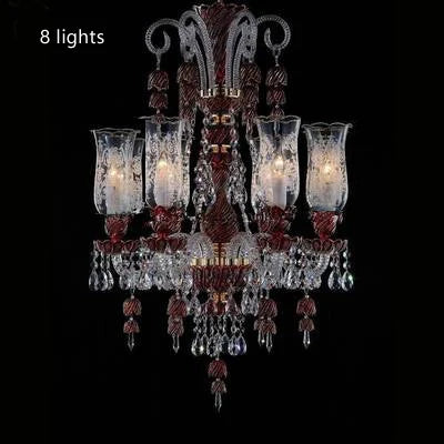 Long lustre en verre transparent pour salon et bureau