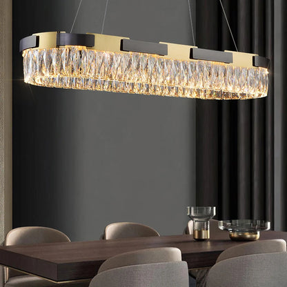 Lustre LED moderne en cristal Camille, lampe suspendue de luxe pour salon, salle à manger et chambre à coucher