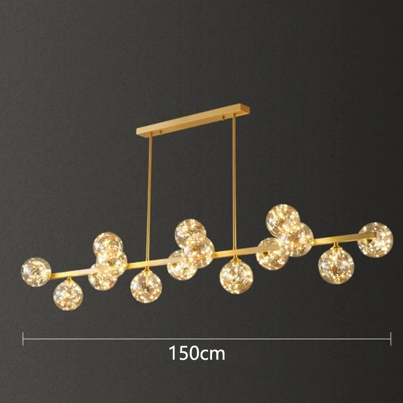 Lustre suspendu à LED moderne Aurélie pour salons et salles à manger