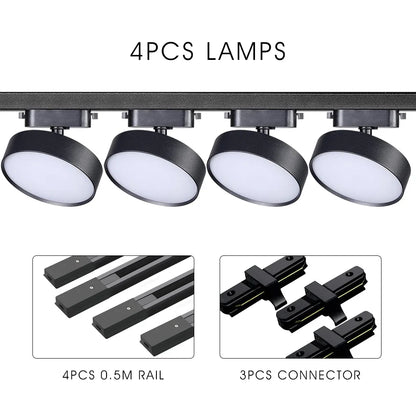Lucie LED Track Light Adjustable Spotlight Rail Fixture