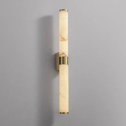 Camille Spanish Marble Gold Copper Cylindrical Wall Sconce Light