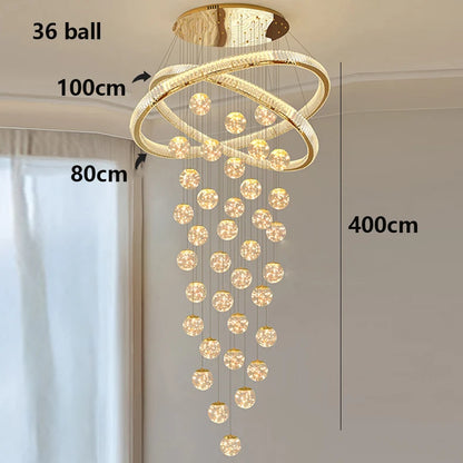 Lustre en colimaçon Aurielle Crystal Cascade
