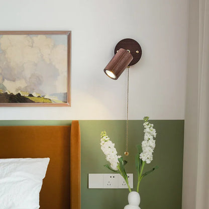 Applique murale à spot LED réglable en noyer Camille