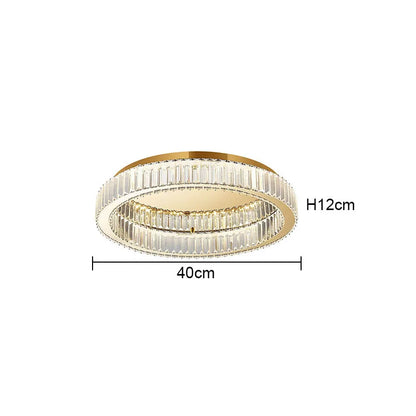 Juliette Modern Gold Crystal Round Ceiling Chandelier LED