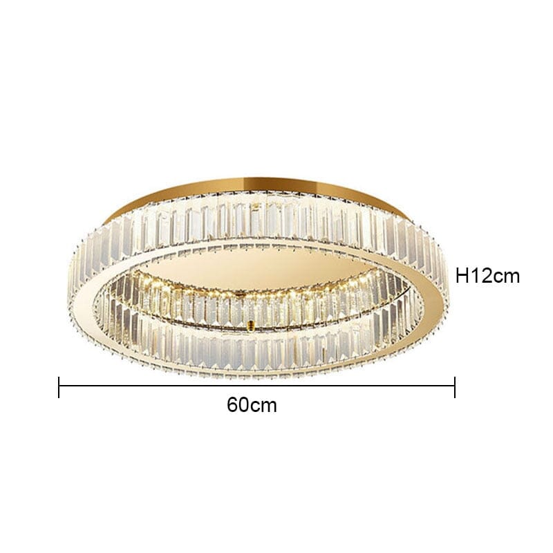 Lustre de chambre à coucher encastré Brigitte Ring Crystal