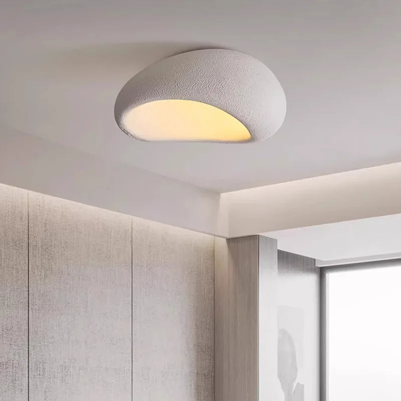 Plafonnier semi-encastré LED Évora minimaliste texturé
