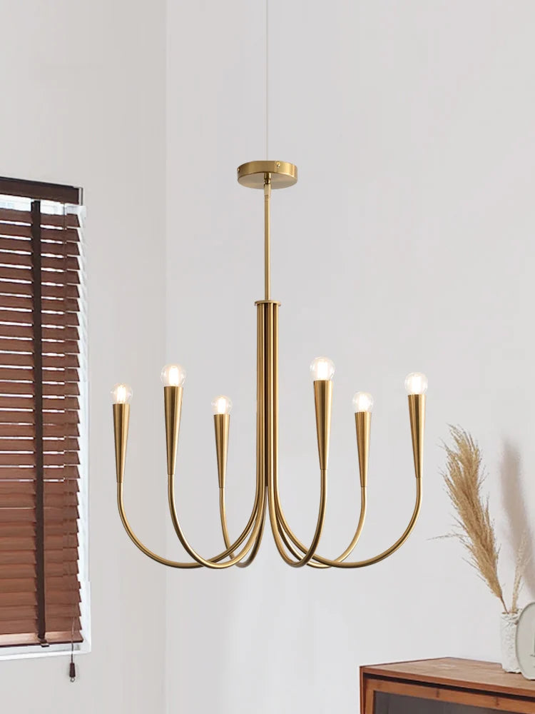 Lustre américain en fer forgé pour salon et restaurant