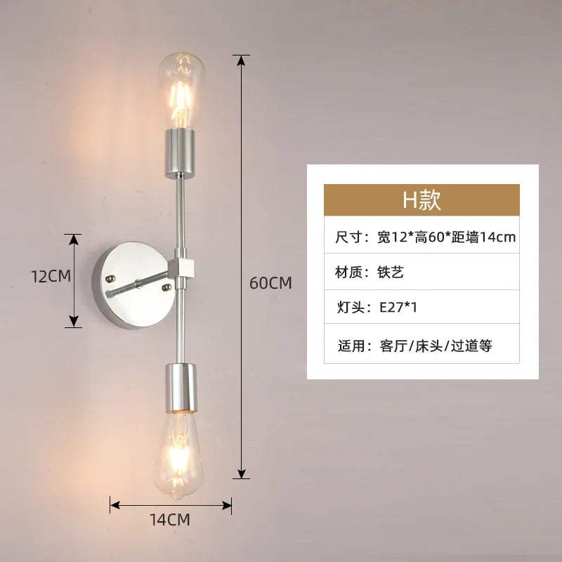 Applique murale Isabelle Double Tête Lampe Miroir Minimaliste