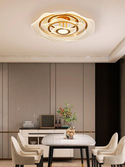Amélie Gold Luxe LED Ceiling Chandelier Light