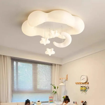 Plafonnier LED Amélie Cloud pour Chambre d'Enfant, Style Crème, Dimmable