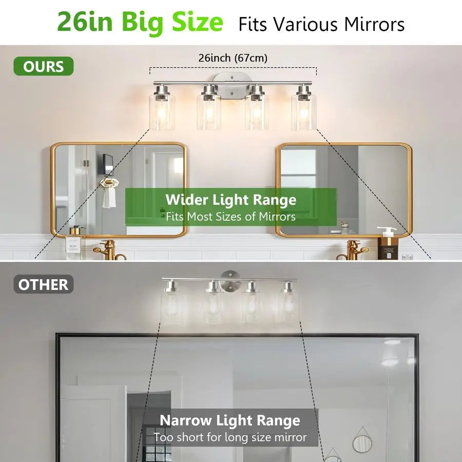 Amélie Modern 4-Light Bathroom Vanity Wall Lamp