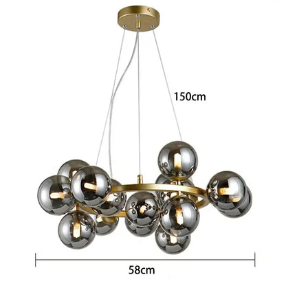 Sophie Glass Bubble Pendant Chandelier for Modern Living Spaces