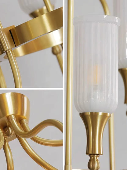 Aurélie Brass Cottage Ceiling Chandelier Light