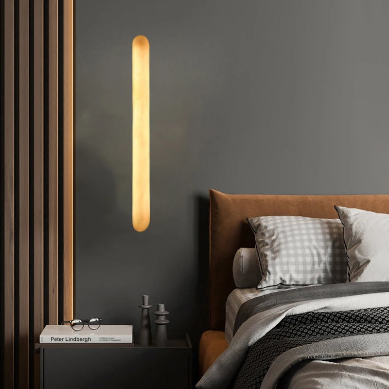 Applique murale Colette en marbre, cuivre, style minimaliste