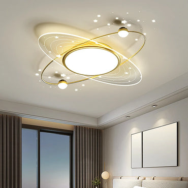 Plafonnier LED Sophie Moderne Doré Télécommande Dimmable pour Salon et Chambre