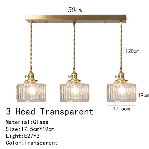 Suspension Camille Luxe Verre Noir et Or