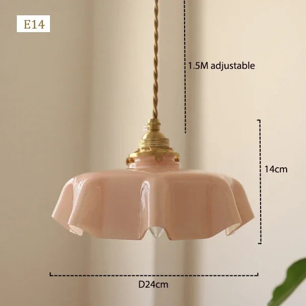 Suspension en verre français Élodie Laiton nordique