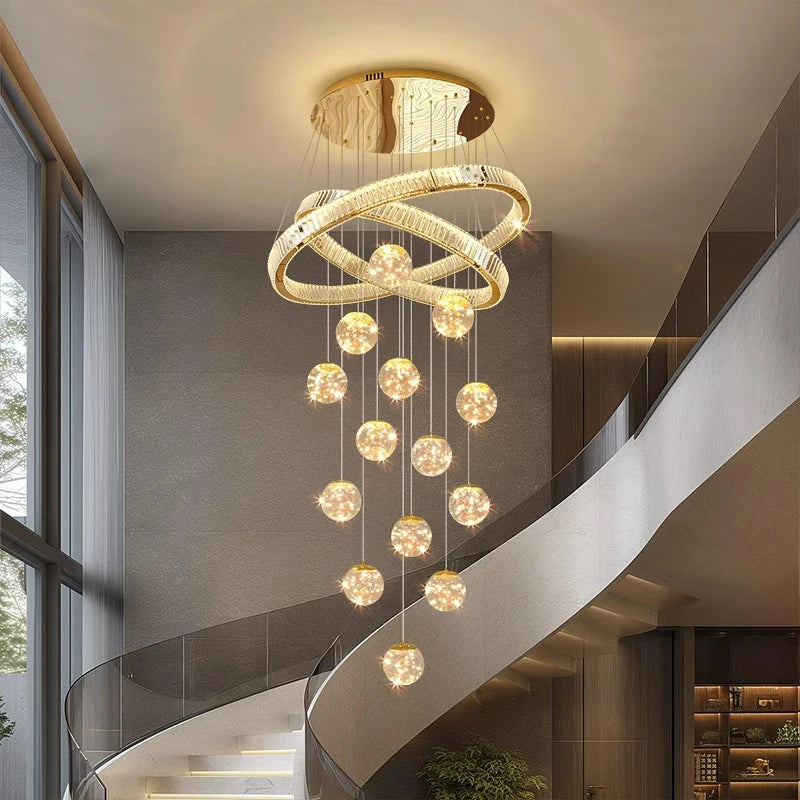 Lustre en colimaçon Aurielle Crystal Cascade