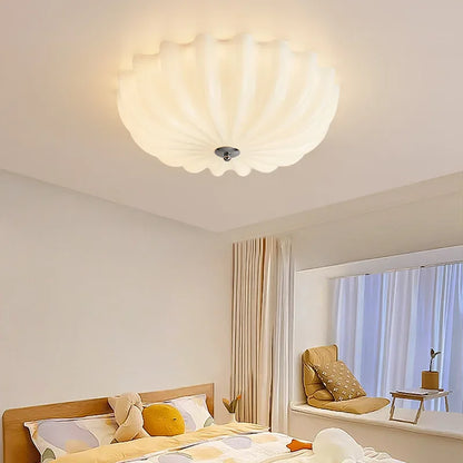 Élodie Bauhaus Round Flower LED Ceiling Light Modern White