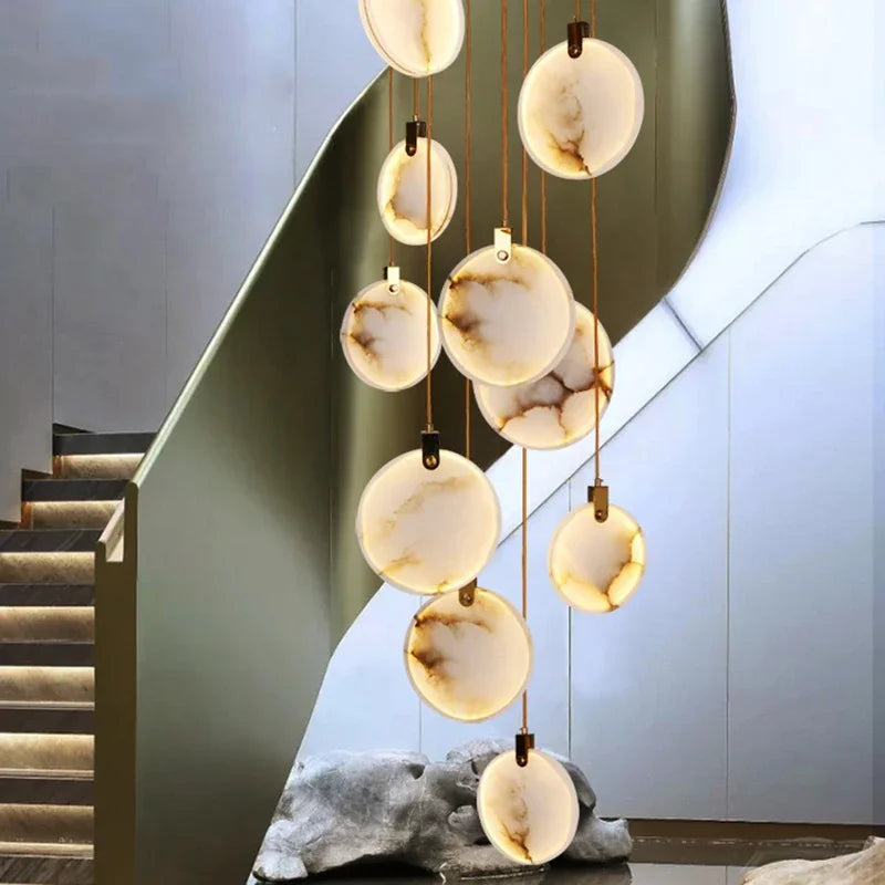 Amélie Modern Multi-Head LED Staircase Pendant Light