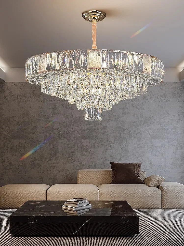 Geneva Luxury Crystal Pendant Chandelier for Dining & Living Spaces