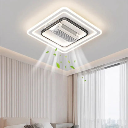 Aurevo Modern Bladeless LED Ceiling Fan Light