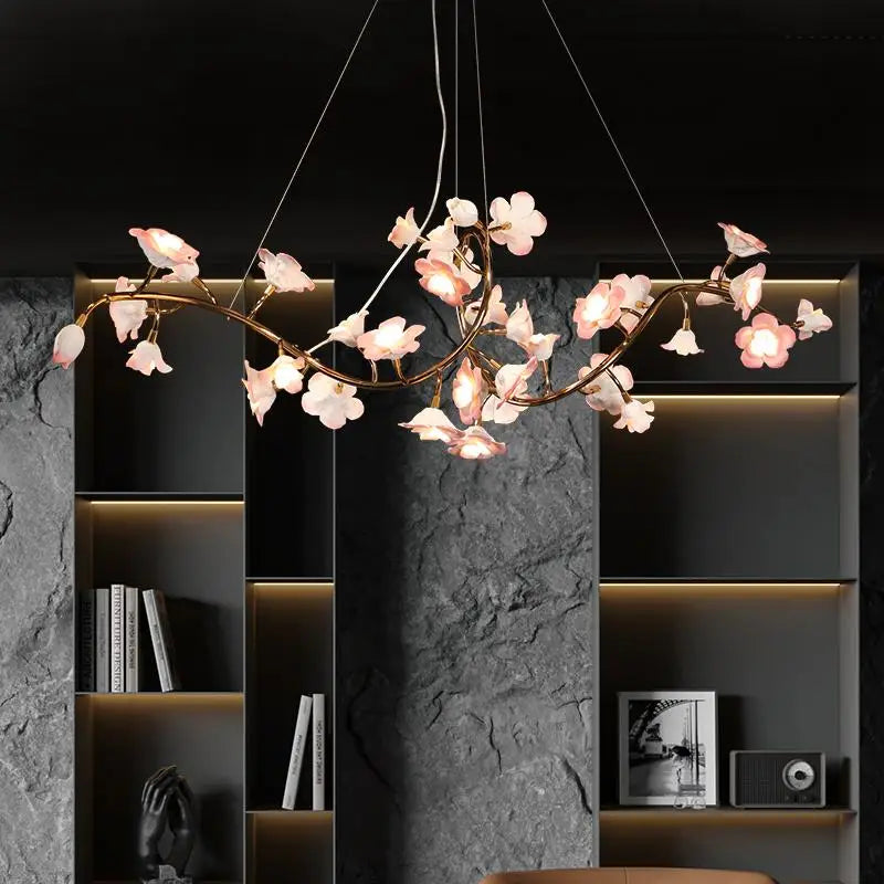 Lustre floral en céramique de luxe Celestia