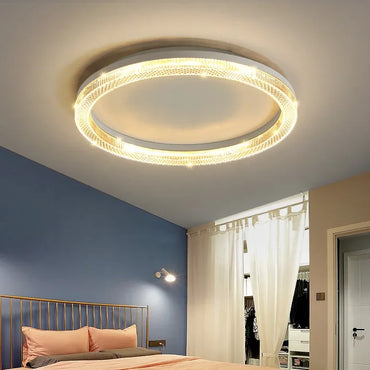 Plafonnier LED moderne doré Camille pour salon et chambre