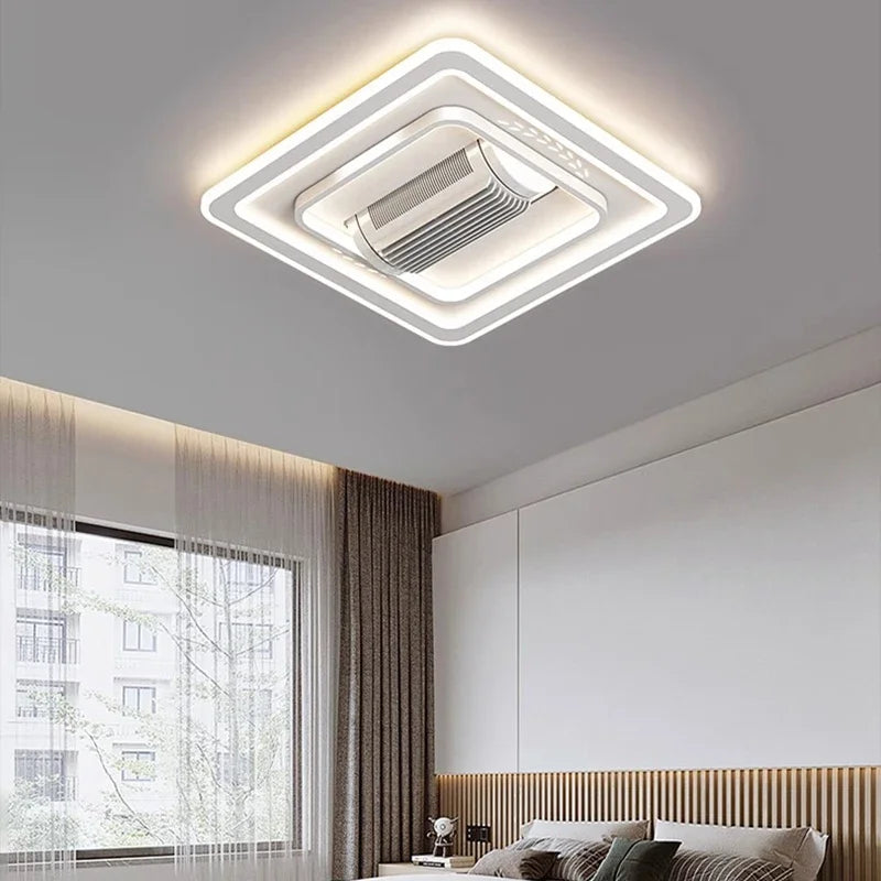 Aurevo Modern Bladeless LED Ceiling Fan Light