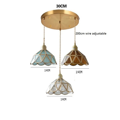Suspension en verre cuivré style vintage Camille