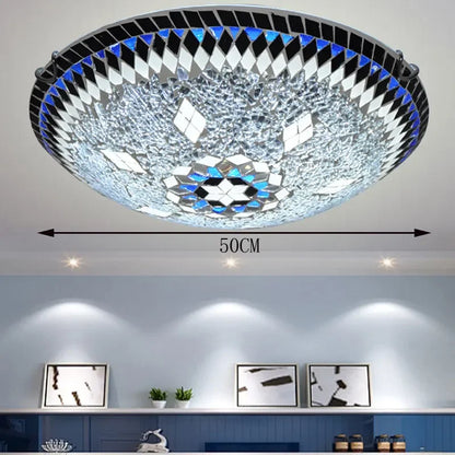 Plafonnier LED Sofia en verre turc