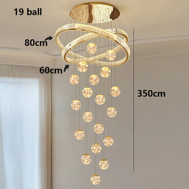 Lustre en colimaçon Aurielle Crystal Cascade