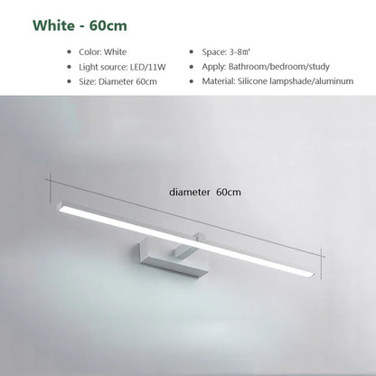 Élise Modern LED Bathroom Mirror Wall Lamp 3-Color Light