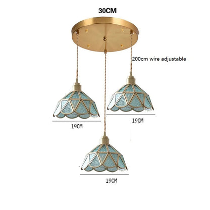 Suspension en verre cuivré style vintage Camille