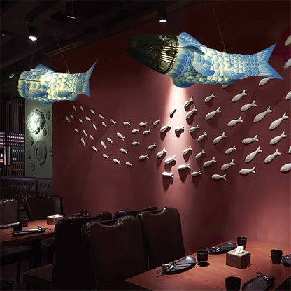 Suspension Poisson Bambou Artisanale Koi