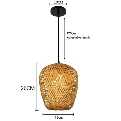 Aurélien Bamboo Rattan Pendant Light Handwoven Ceiling