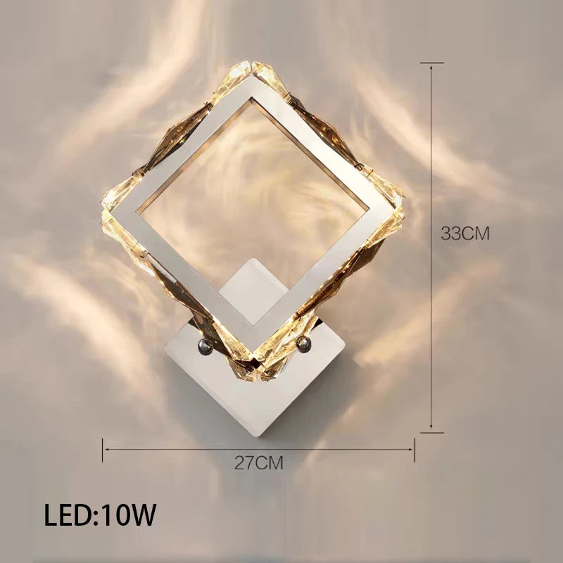 Élodie 2025 Plafonnier Moderne Anneau Cristal LED Dimmable Lustre Décoration Luminaire Argent