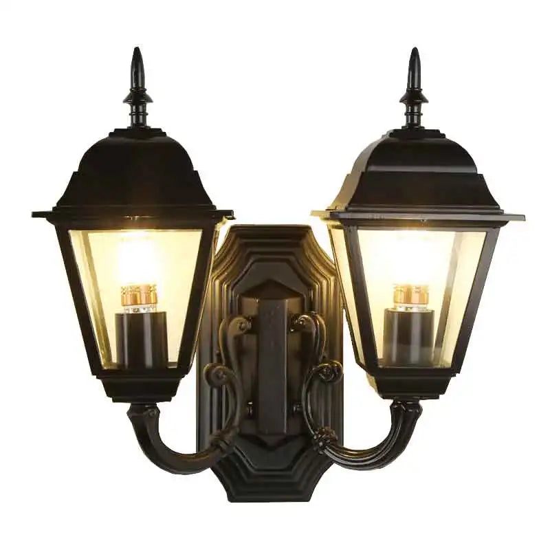 Applique murale extérieure double tête Camille Lampe de couloir moderne
