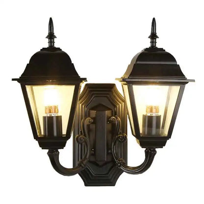 Applique murale extérieure double tête Camille Lampe de couloir moderne