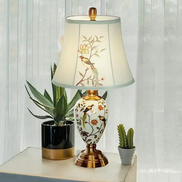 Lucienne Floral Ceramic Bedside Table Lamp