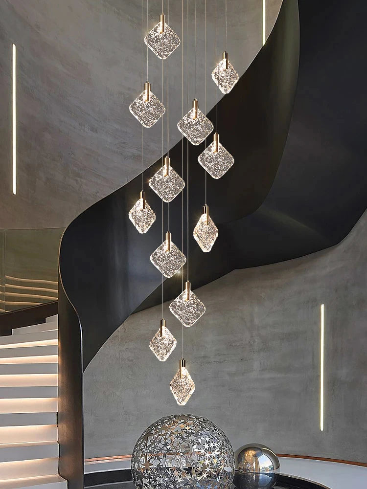 Lustre de plafond LED en cristal de luxe Isabelle