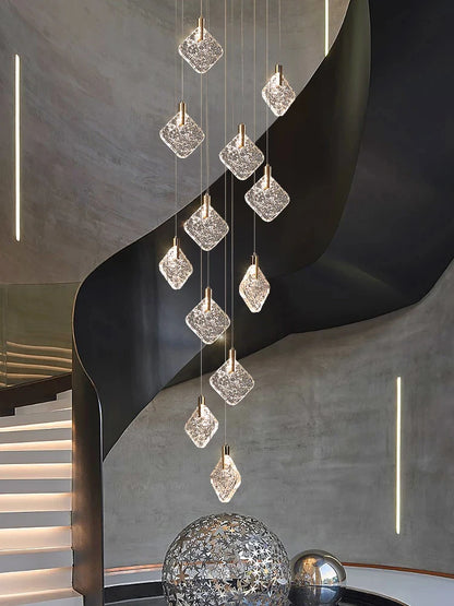 Lustre de plafond LED en cristal de luxe Isabelle