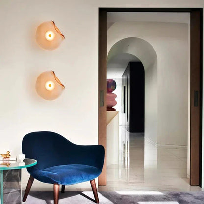 Élise Halo Shade Glass LED Wall Sconce
