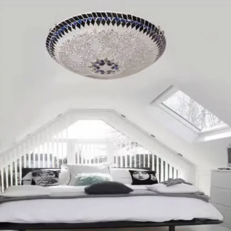 Plafonnier LED Sofia en verre turc