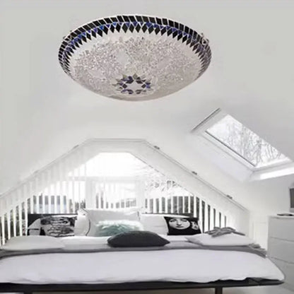 Plafonnier LED Sofia en verre turc