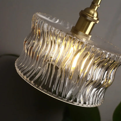 Suspension Camille Luxe Verre Noir et Or