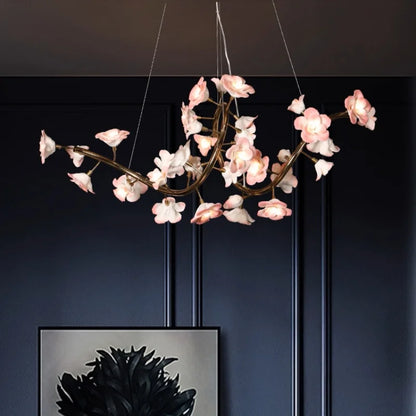 Lustre floral en céramique de luxe Celestia