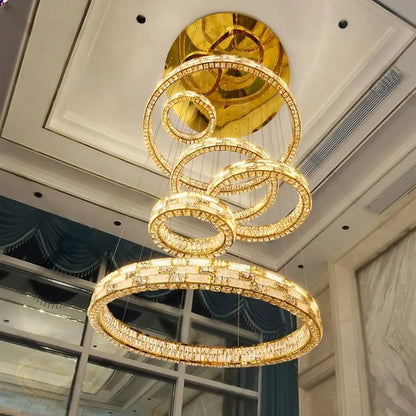 Suspension moderne en cristal pour salon et salle à manger