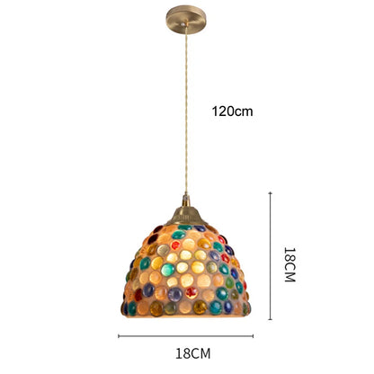 Isabelle Shell Suspension Verre Art Déco Lampe de Chevet